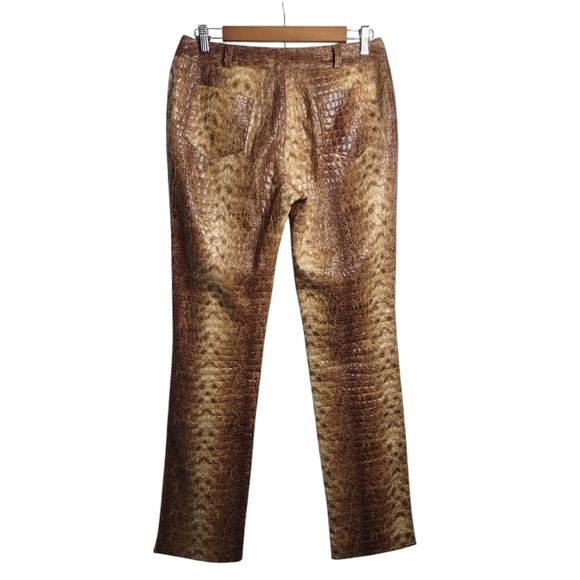 Nelli Women's Brown Animal Print Pants Size Large L - Picture 2 of 12